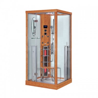 K011  bamboo profile  good quality  sauna shower room hotsale sauna steam room for 1person